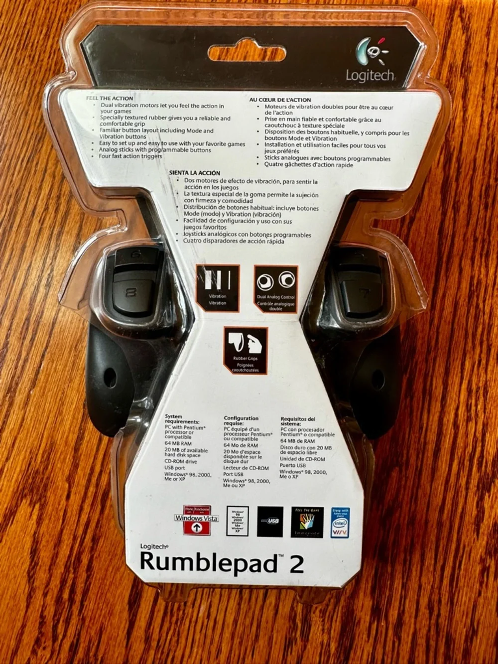 Brand New Logitech Rumblepad 2 USB Corded Gamepad Controller